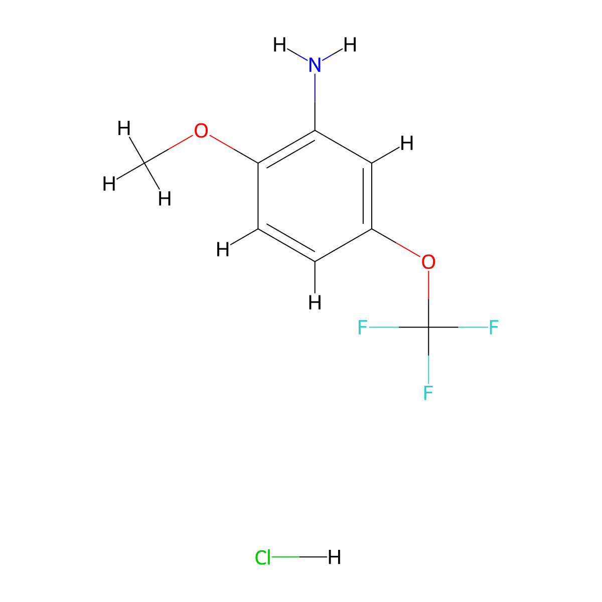 2-Methoxy-5-(trifluoromethoxy)aniline hydrochloride molecular structure, CAS 2932443-31-5