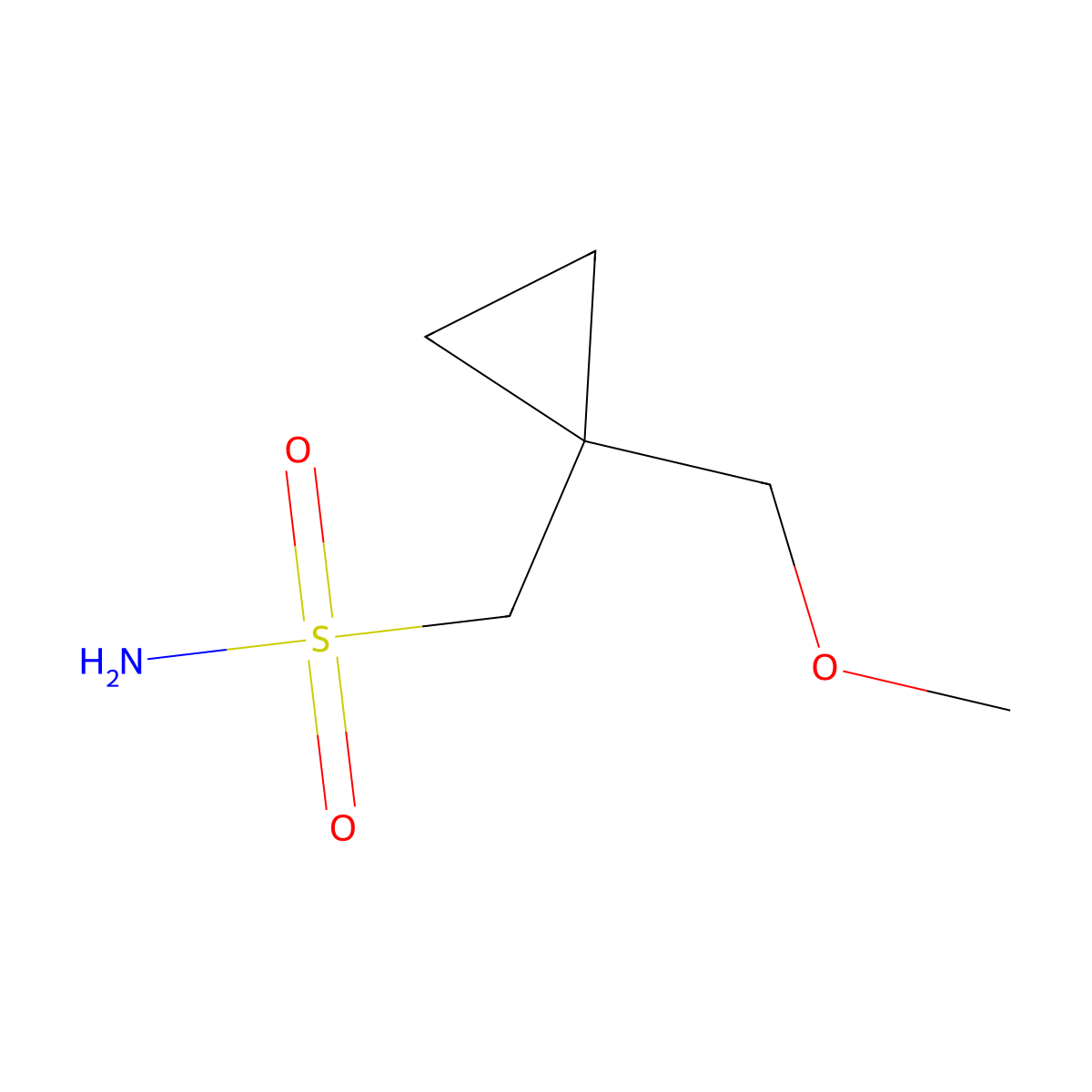 [1-(Methoxymethyl)cyclopropyl]methanesulfonamide molecular structure, CAS 2932443-32-6