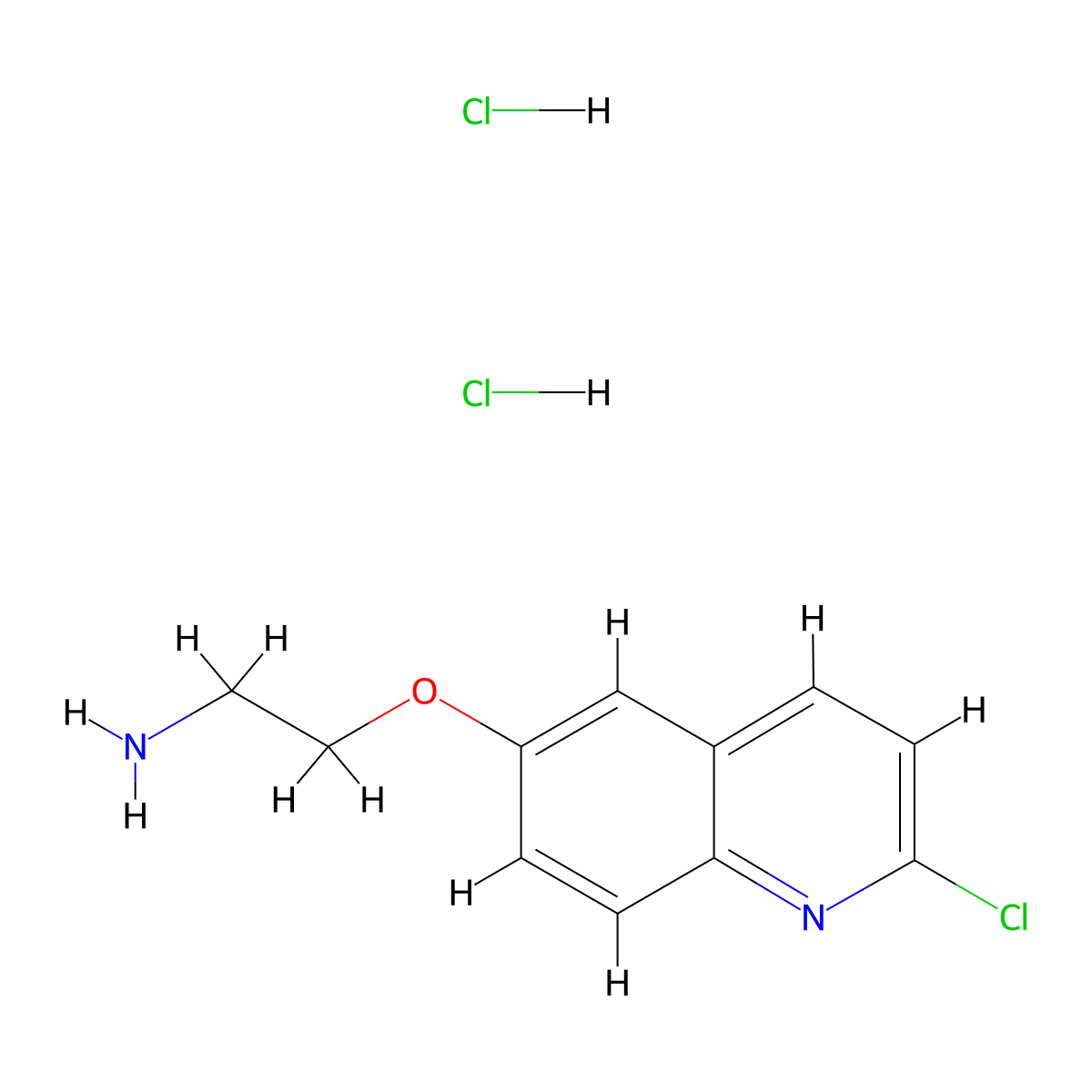 2-[(2-Chloroquinolin-6-yl)oxy]ethan-1-amine dihydrochloride molecular structure, CAS 2932443-47-3