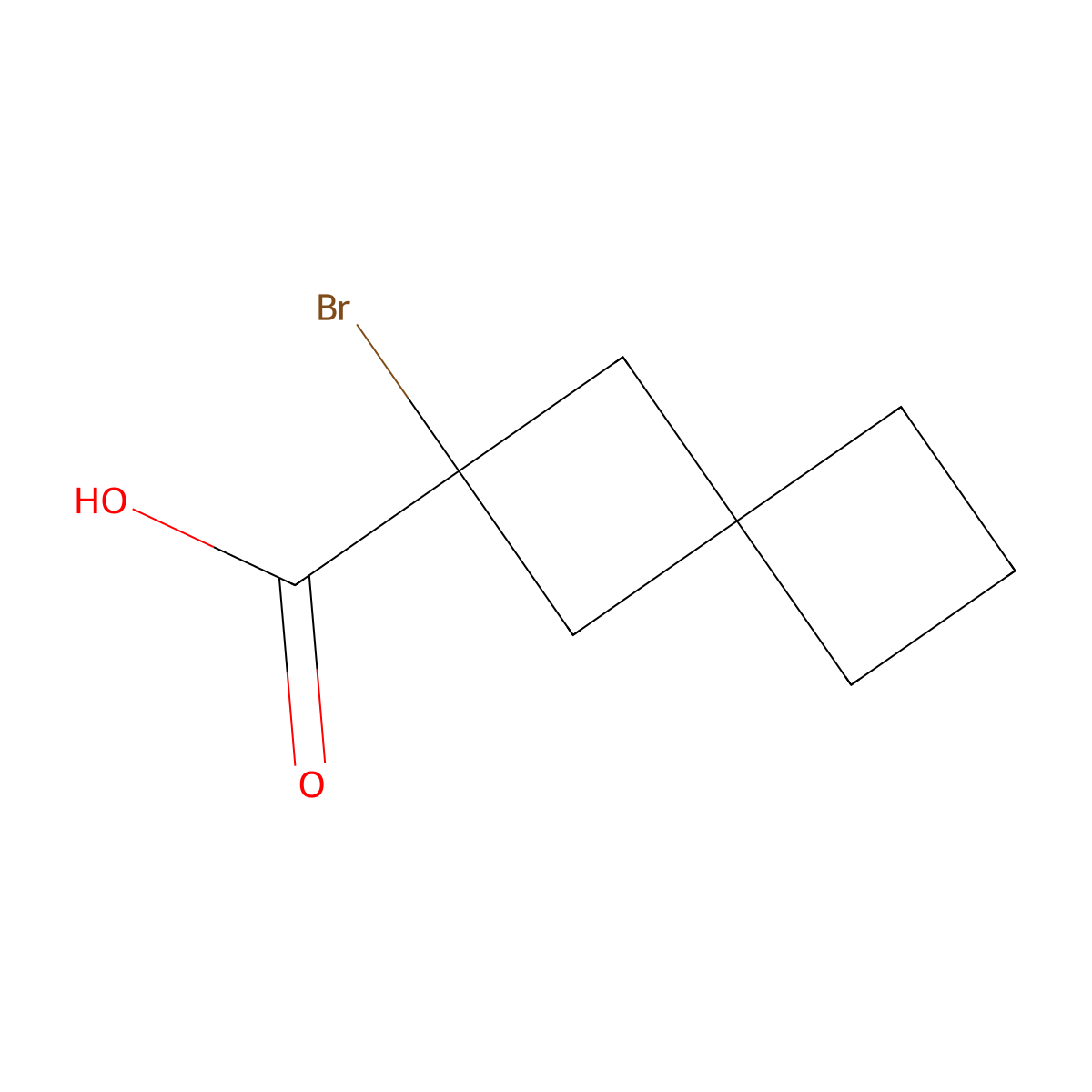 2-Bromospiro[3.3]heptane-2-carboxylic acid molecular structure, CAS 2932443-48-4