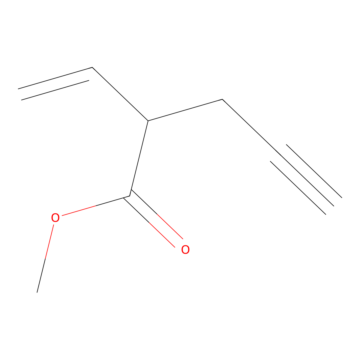 Methyl 2-ethenylpent-4-ynoate molecular structure, CAS 2932443-51-9