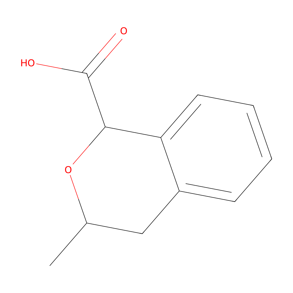 3-methyl-3,4-dihydro-1H-2-benzopyran-1-carboxylic acid molecular structure, CAS 2932445-49-1