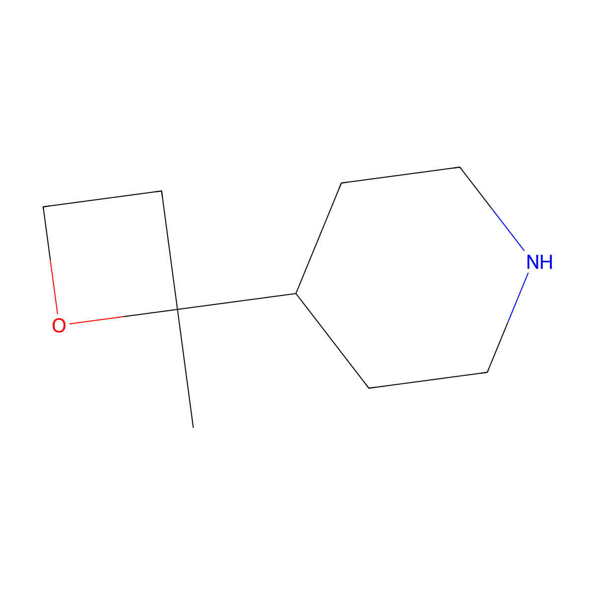 4-(2-Methyloxetan-2-yl)piperidine molecular structure, CAS 2932445-87-7