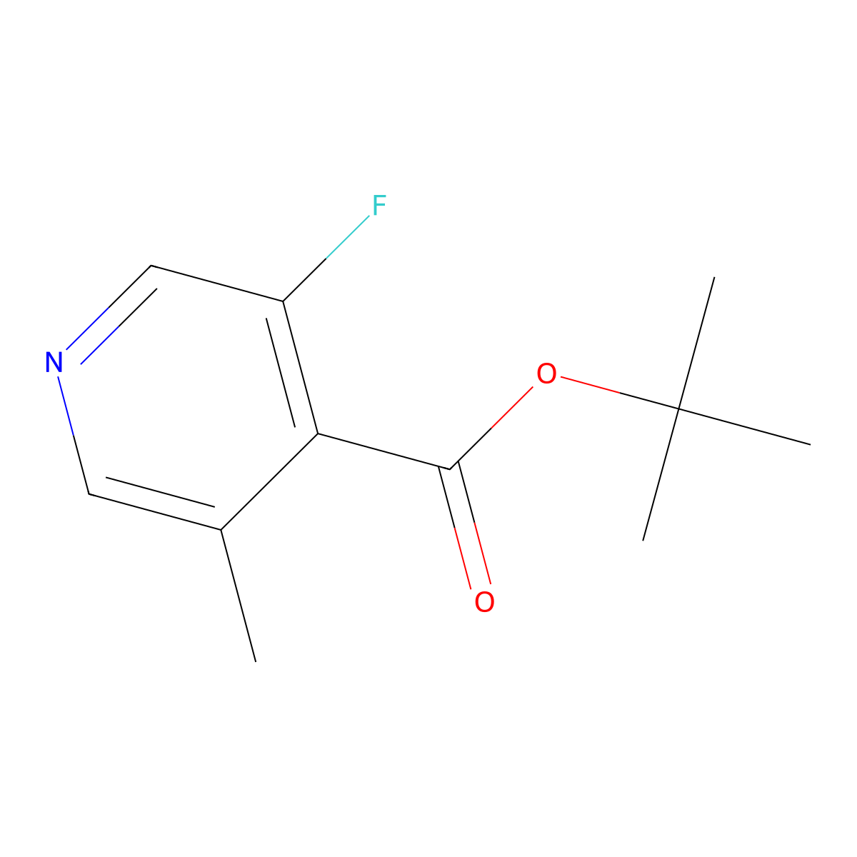 Tert-butyl 3-fluoro-5-methylpyridine-4-carboxylate molecular structure, CAS 2932454-43-6