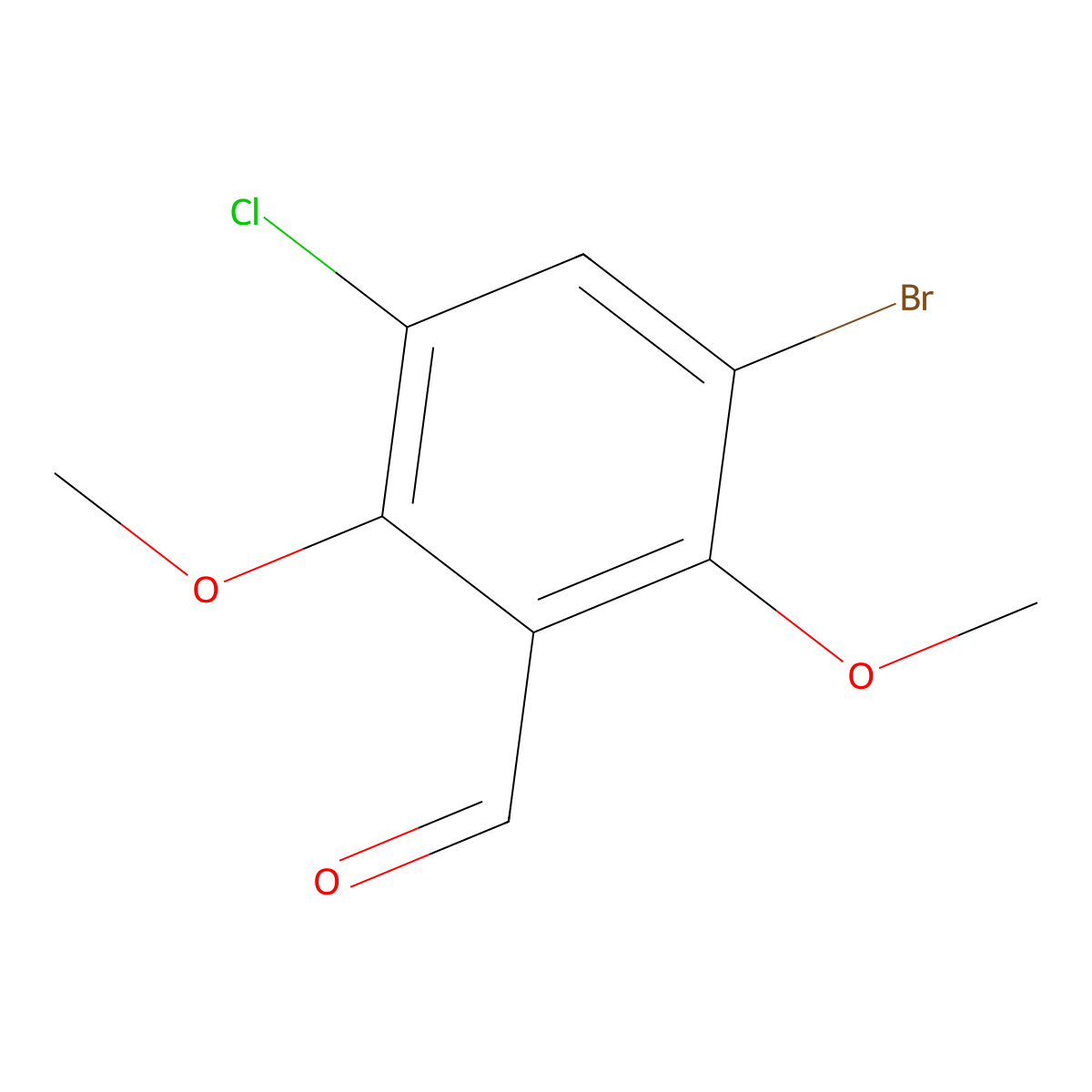 3-Bromo-5-chloro-2,6-dimethoxybenzaldehyde molecular structure, CAS 2932454-60-7