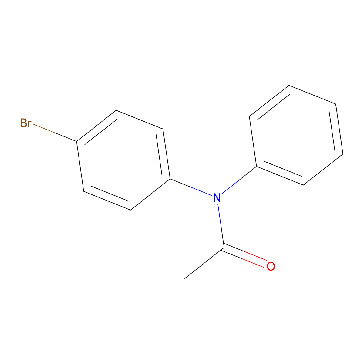 N-(4-bromophenyl)-N-phenylacetamide molecular structure, CAS 29325-58-4