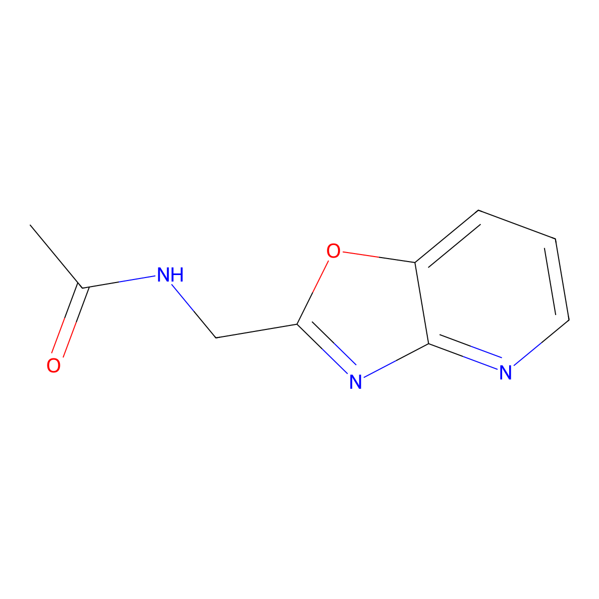 N-({[1,3]oxazolo[4,5-b]pyridin-2-yl}methyl)acetamide molecular structure, CAS 2932578-85-1