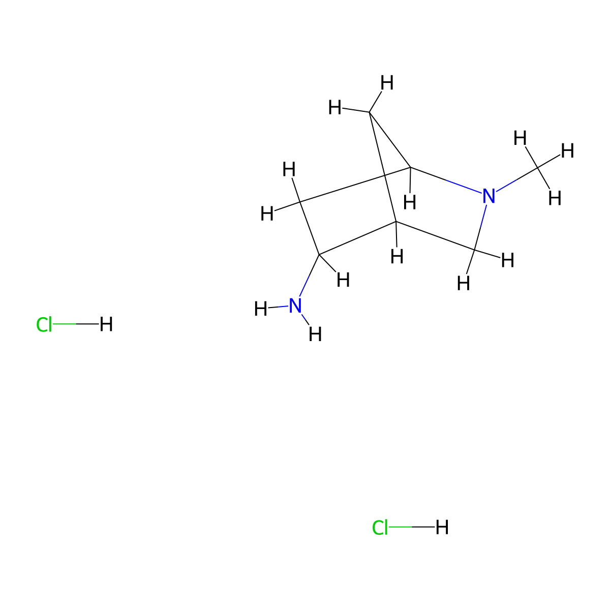 2-Methyl-2-azabicyclo[2.2.1]heptan-5-amine dihydrochloride molecular structure, CAS 2932627-86-4