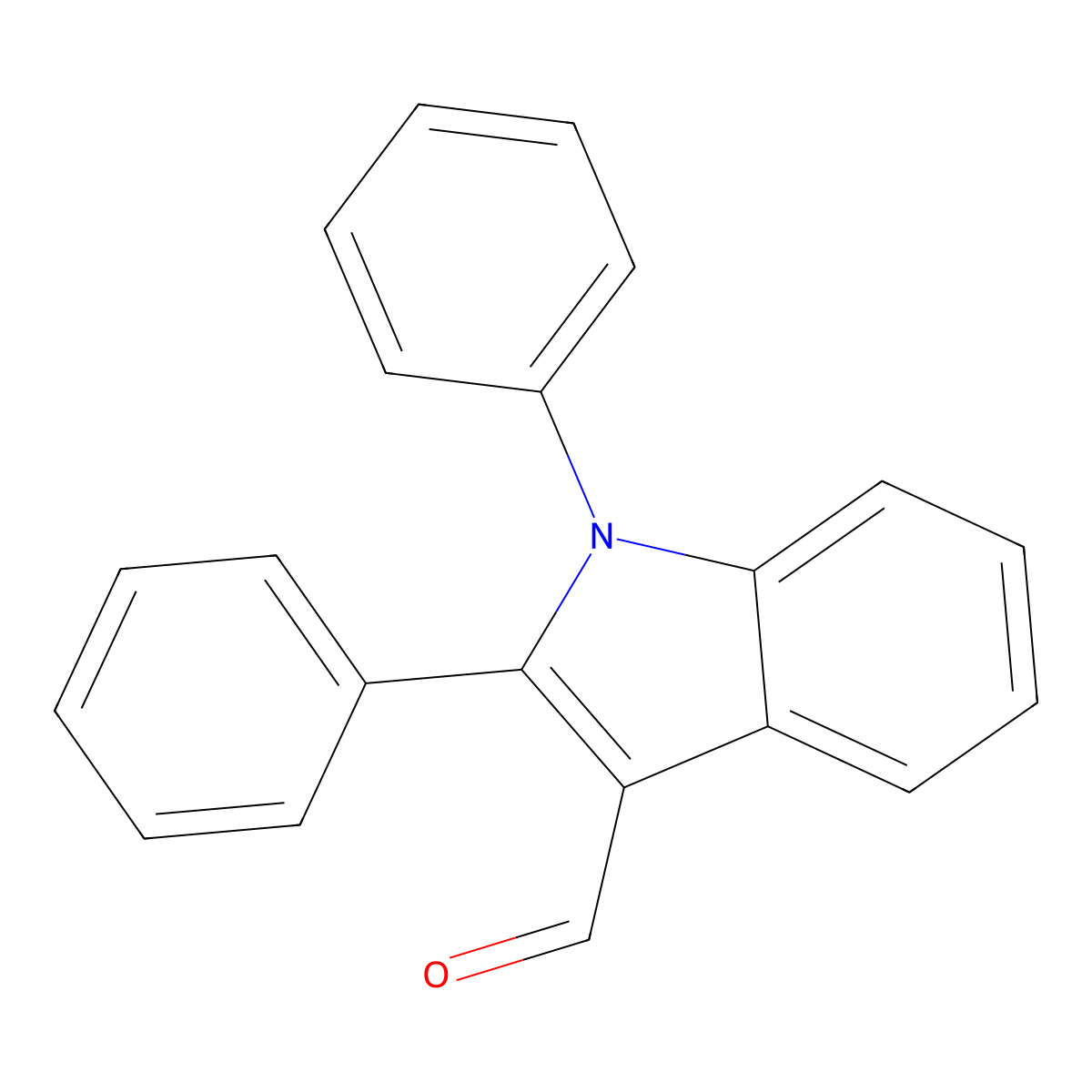 1,2-diphenyl-1H-indole-3-carbaldehyde molecular structure, CAS 29329-99-5