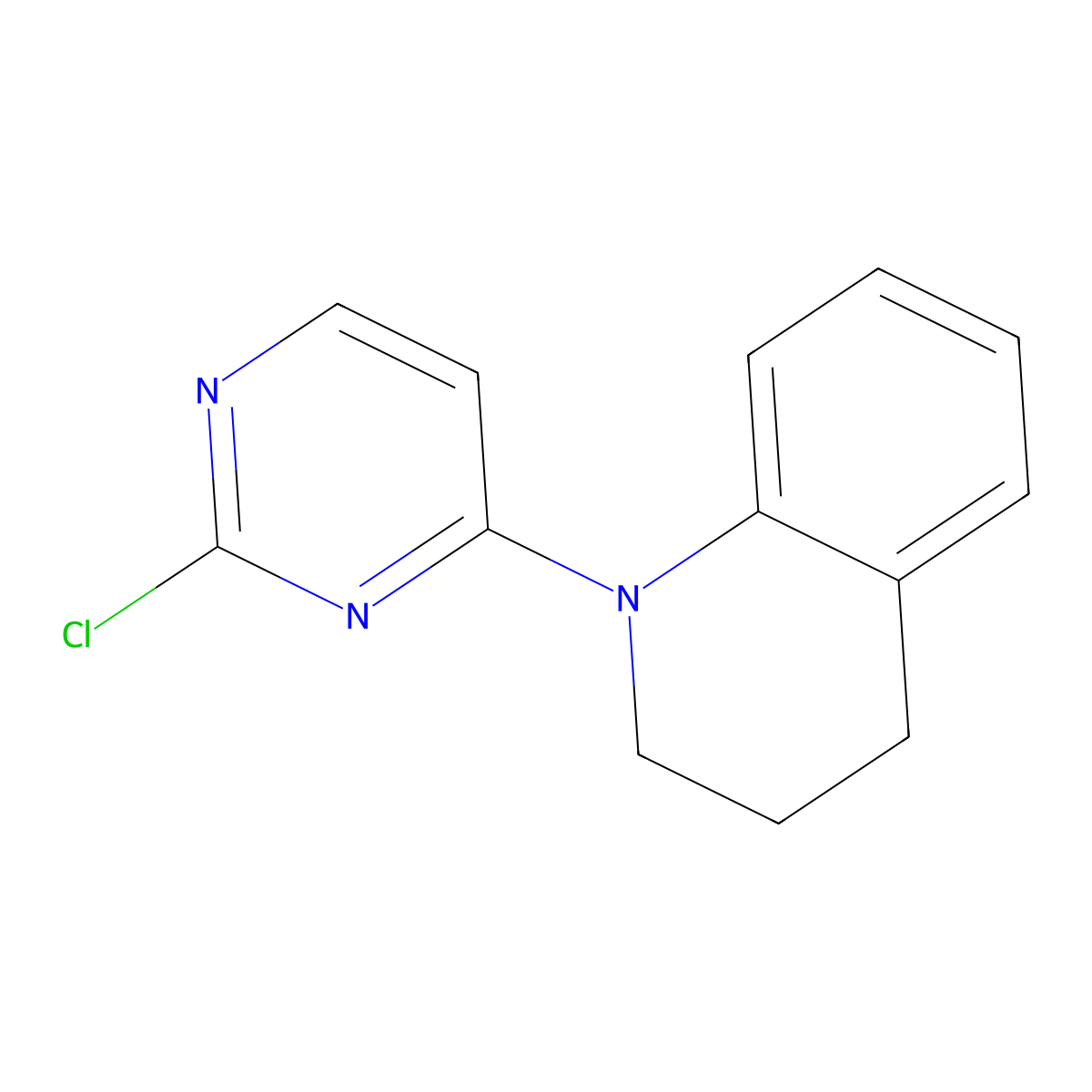 2-Chloro-4-(1,2,3,4-tetrahydroquinolin-1-yl)pyrimidine molecular structure, CAS 293292-28-1