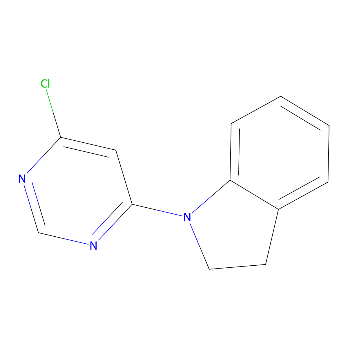 1-(6-Chloropyrimidin-4-yl)indoline molecular structure, CAS 293292-33-8