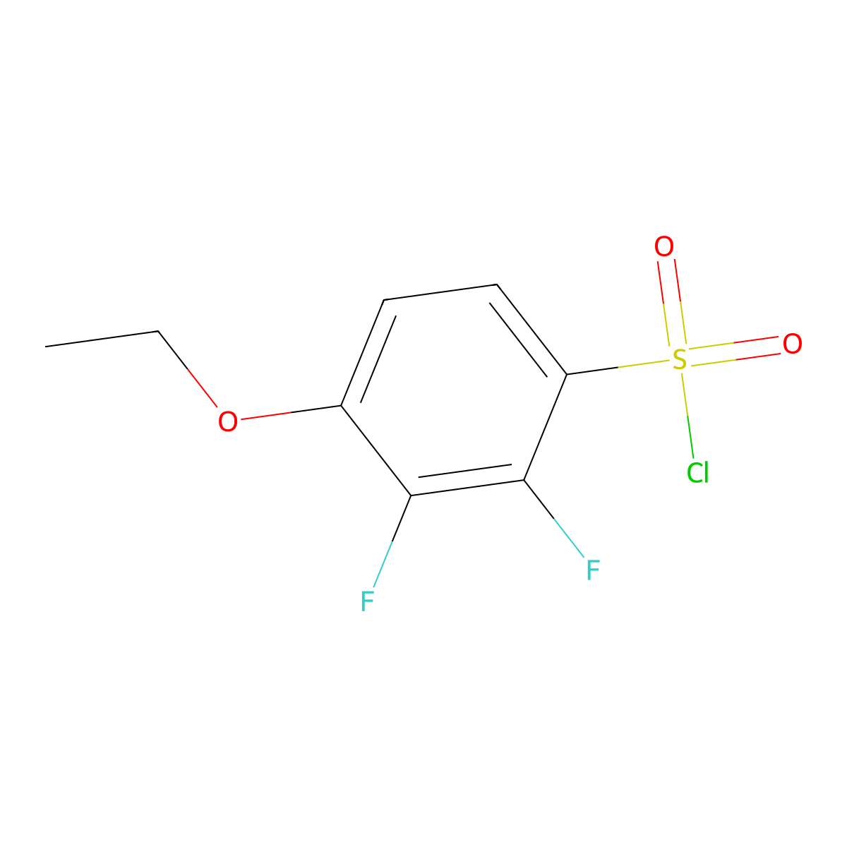 4-Ethoxy-2,3-difluorobenzenesulfonyl chloride molecular structure, CAS 293299-90-8