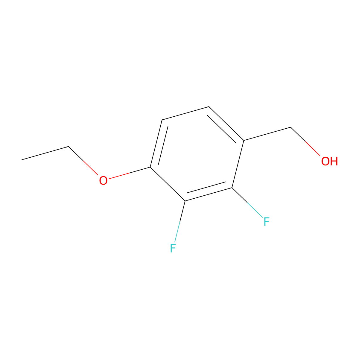 4-Ethoxy-2,3-difluorobenzyl alcohol molecular structure, CAS 293299-94-2