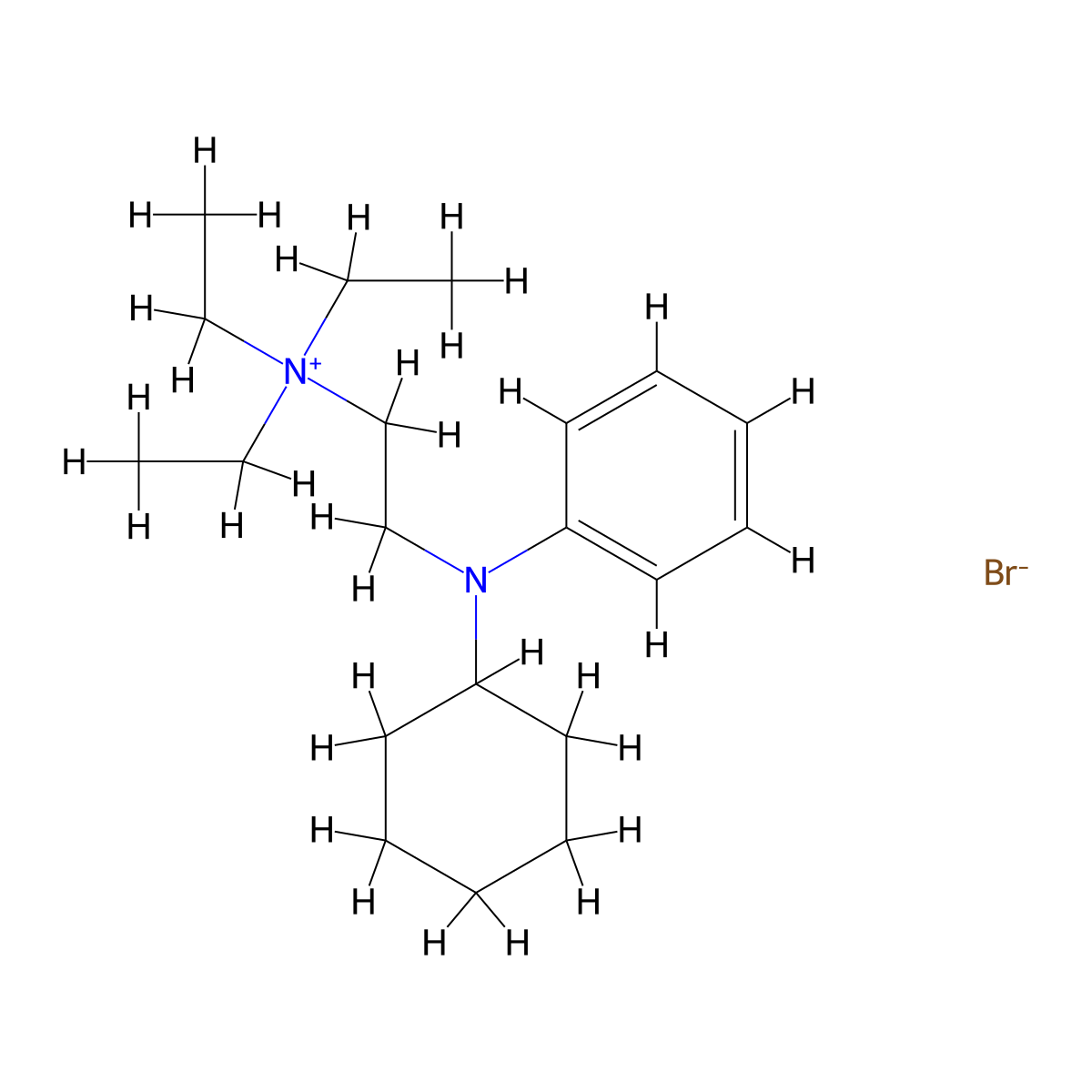 Ammonium, (2-(N-cyclohexylanilino)ethyl)triethyl-, bromide molecular structure, CAS 2933-19-9