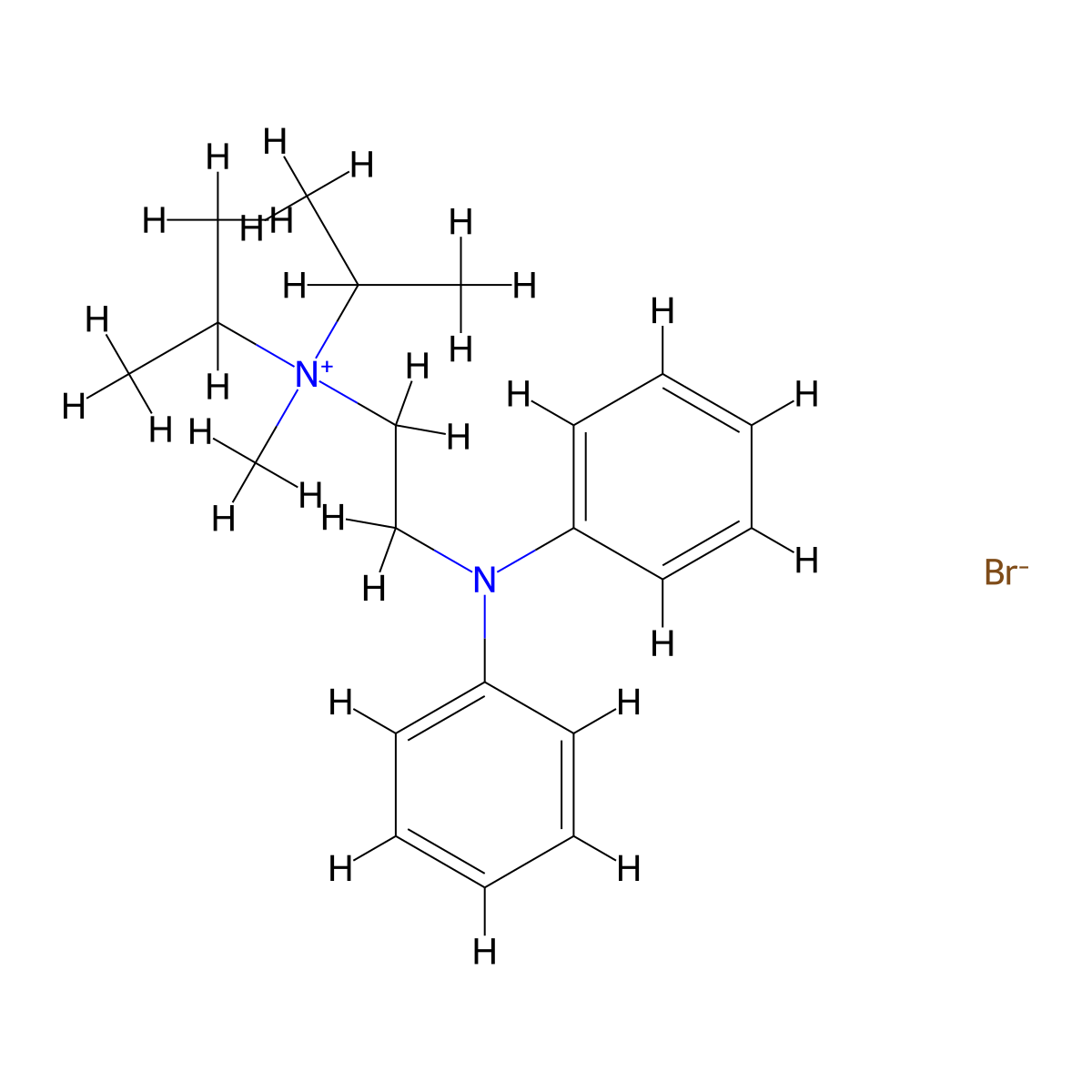 Ammonium, (2-(diphenylamino)ethyl)diisopropylmethyl-, bromide molecular structure, CAS 2933-23-5
