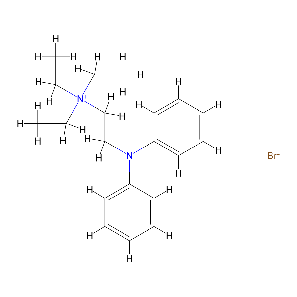 2-(Diphenylamino)-N,N,N-triethylethan-1-aminium bromide molecular structure, CAS 2933-24-6