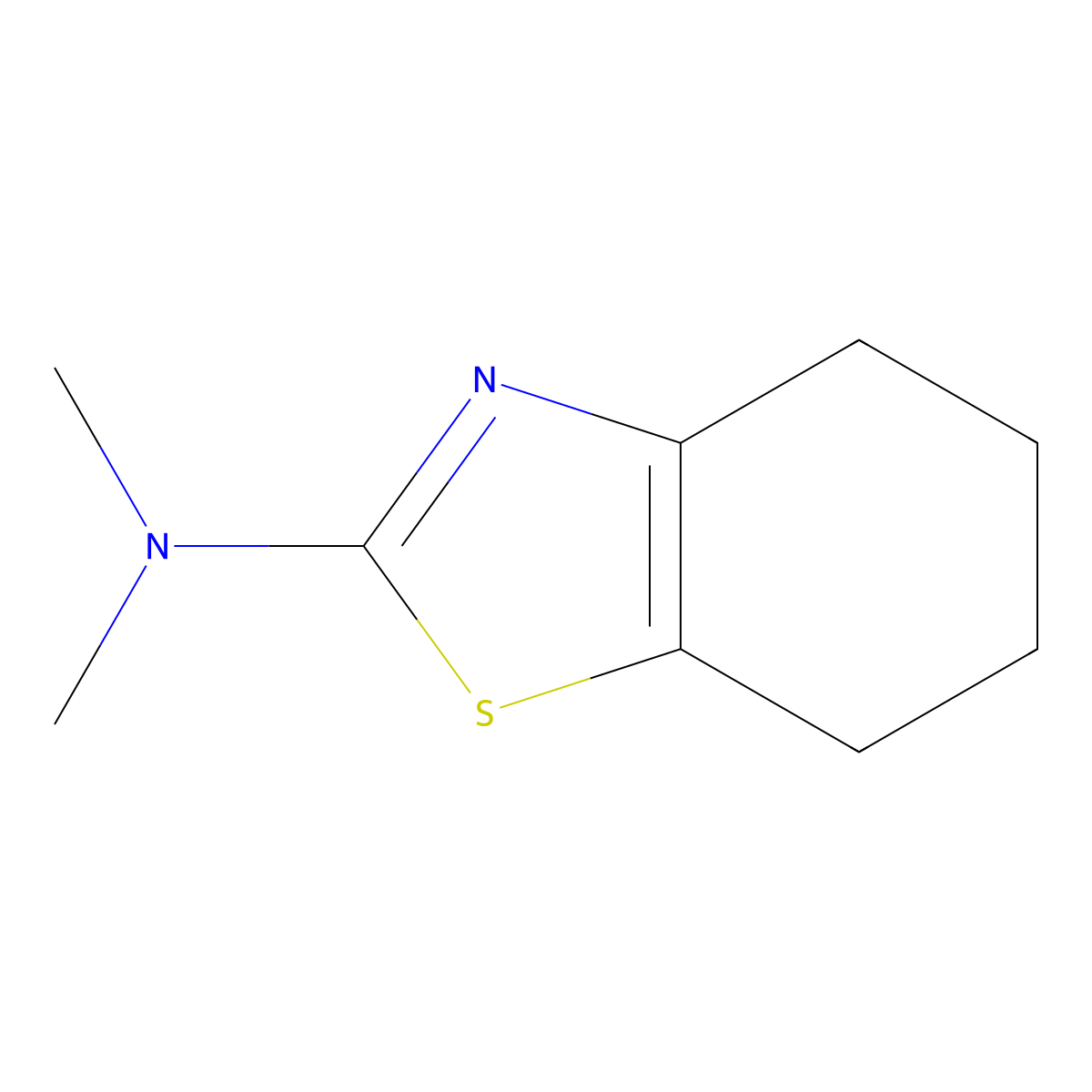 4,5,6,7-Tetrahydro-N,N-dimethyl-2-benzothiazolamine molecular structure, CAS 2933-30-4