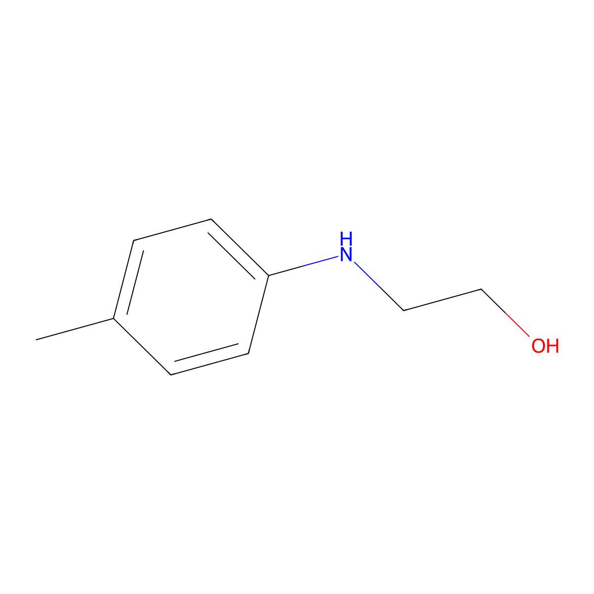 Ethanol, 2-(4-methylphenyl)amino- molecular structure, CAS 2933-74-6