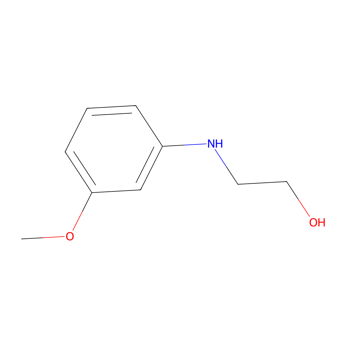 2-(3-Methoxyphenylamino)ethanol molecular structure, CAS 2933-76-8
