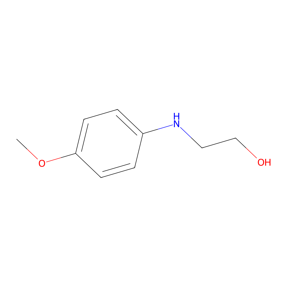 2-((4-Methoxyphenyl)amino)ethanol molecular structure, CAS 2933-77-9