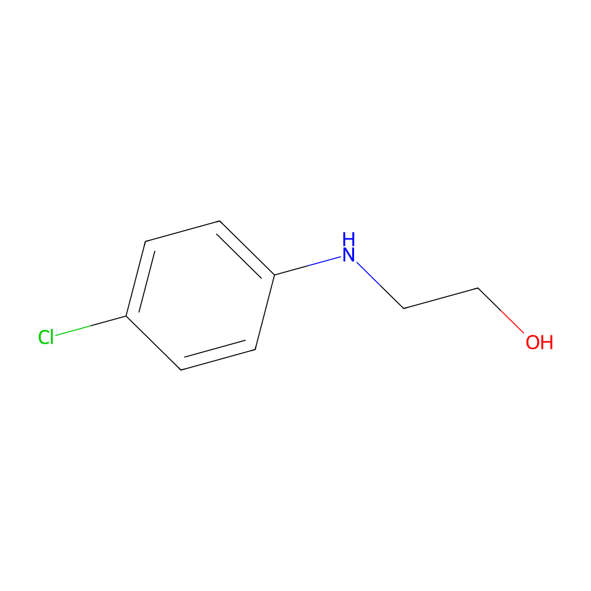 2-[(4-Chlorophenyl)amino]ethanol molecular structure, CAS 2933-81-5