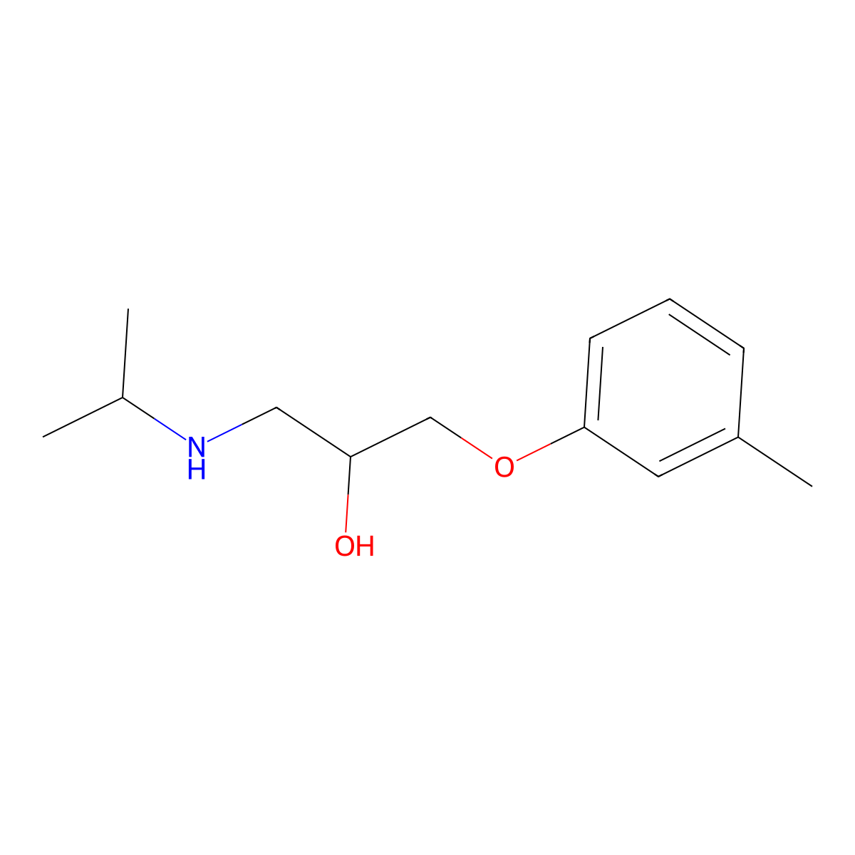 Toliprolol molecular structure, CAS 2933-94-0