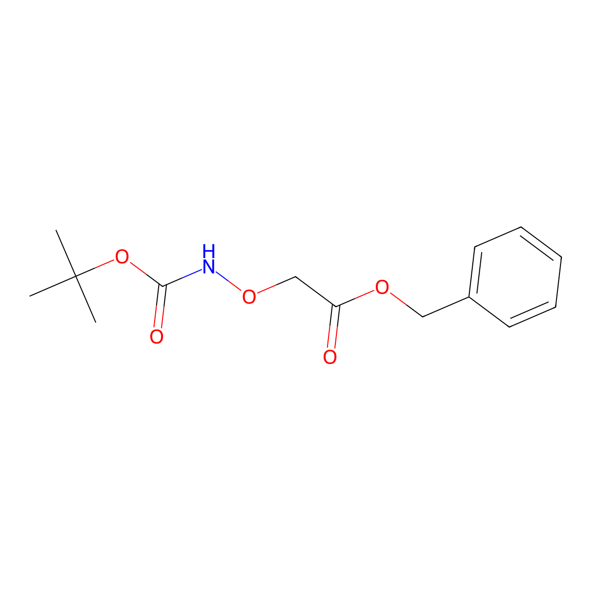 Benzyl 2-(((tert-butoxycarbonyl)amino)oxy)acetate molecular structure, CAS 293302-29-1
