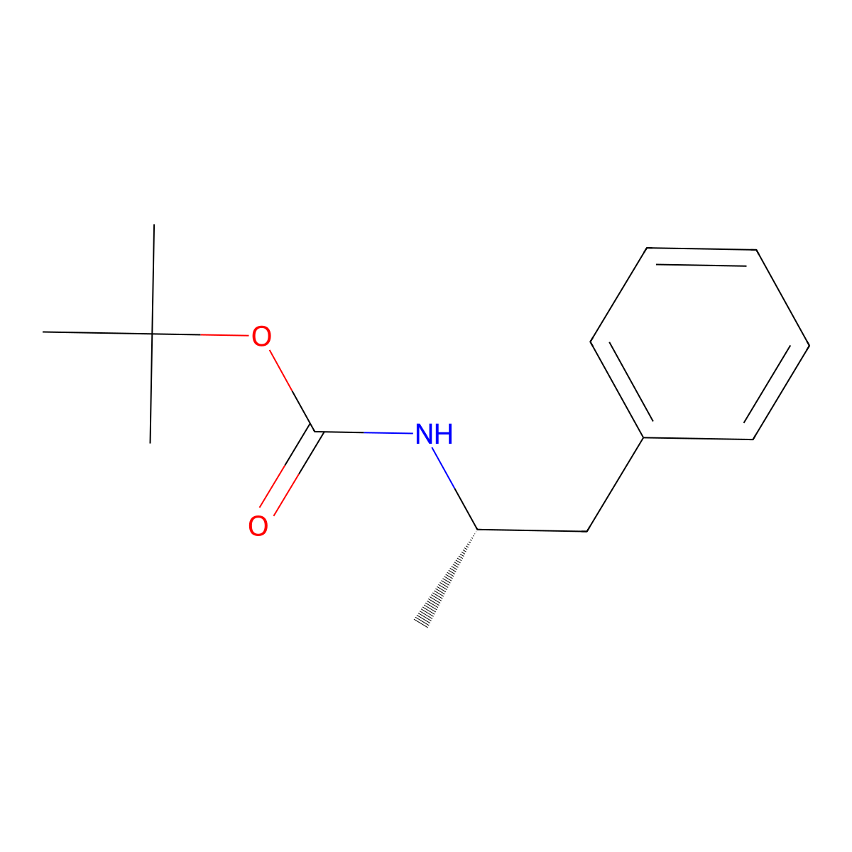 1,1-Dimethylethyl N-((1S)-1-methyl-2-phenylethyl)carbamate molecular structure, CAS 293305-71-2