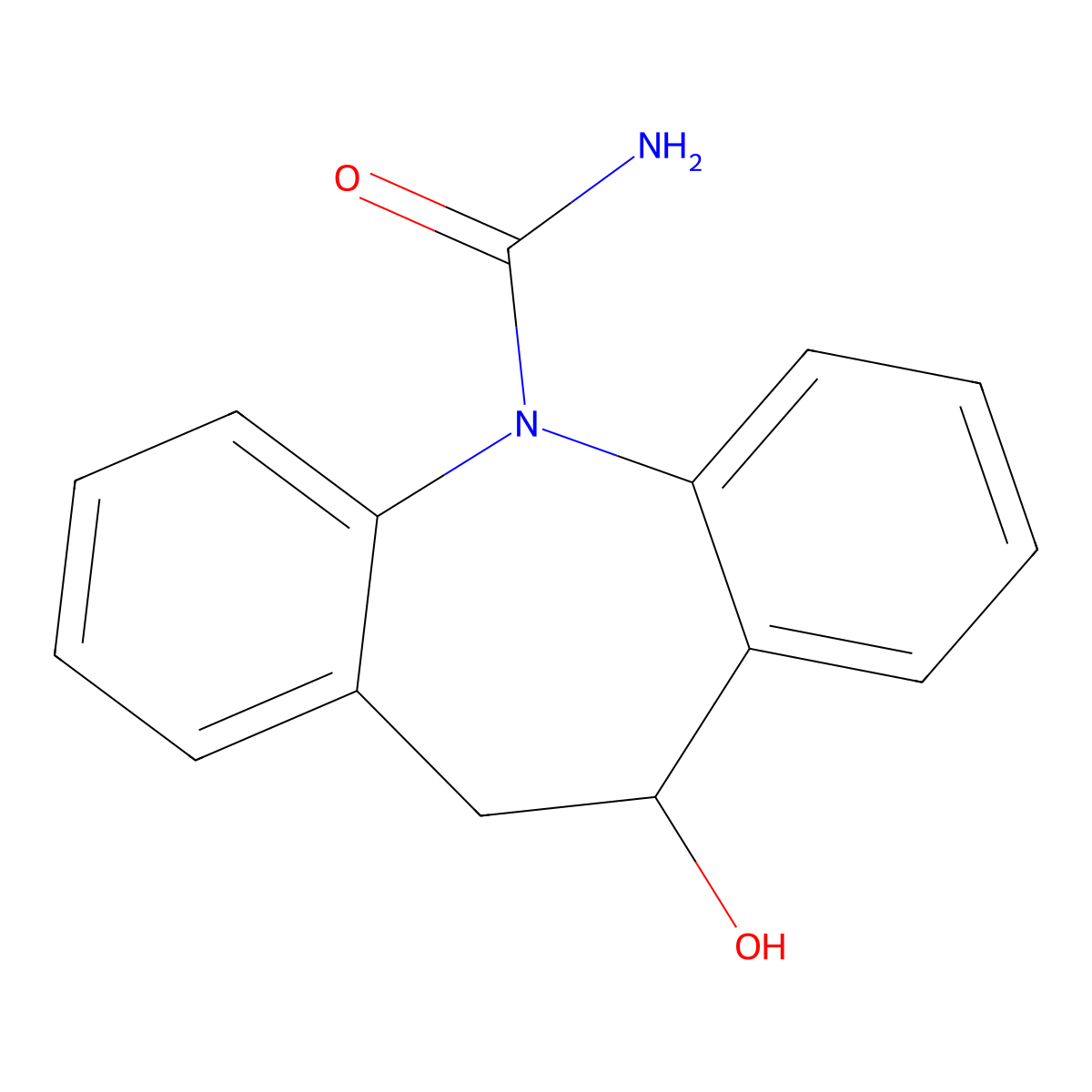 Licarbazepine molecular structure, CAS 29331-92-8