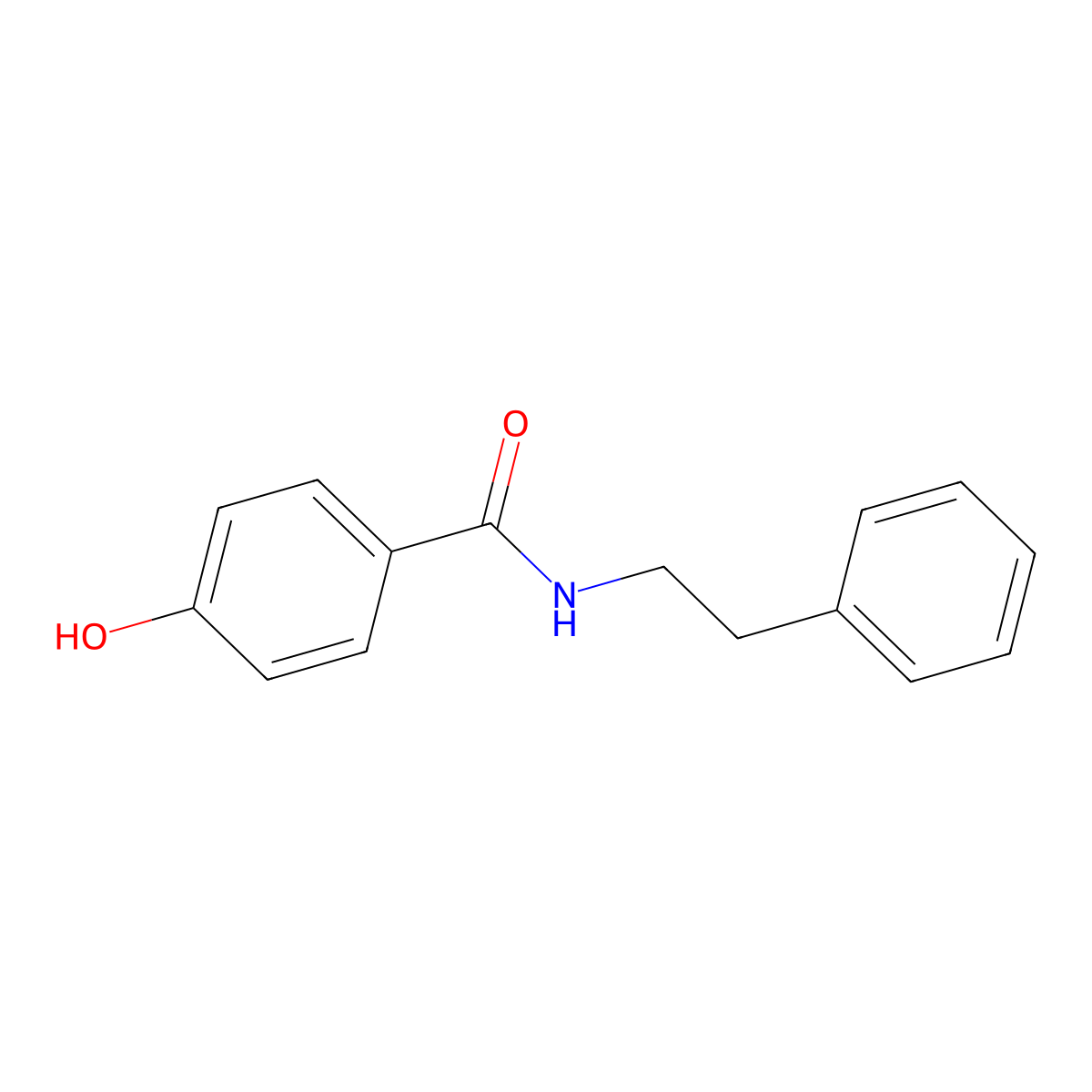 4-hydroxy-N-(2-phenylethyl)benzamide molecular structure, CAS 293311-00-9
