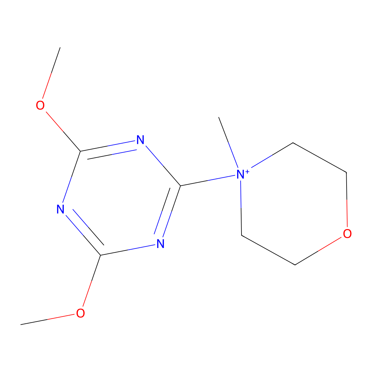4-(4,6-Dimethoxy-1,3,5-triazin-2-yl)-4-methylmorpholin-4-ium molecular structure, CAS 293311-01-0