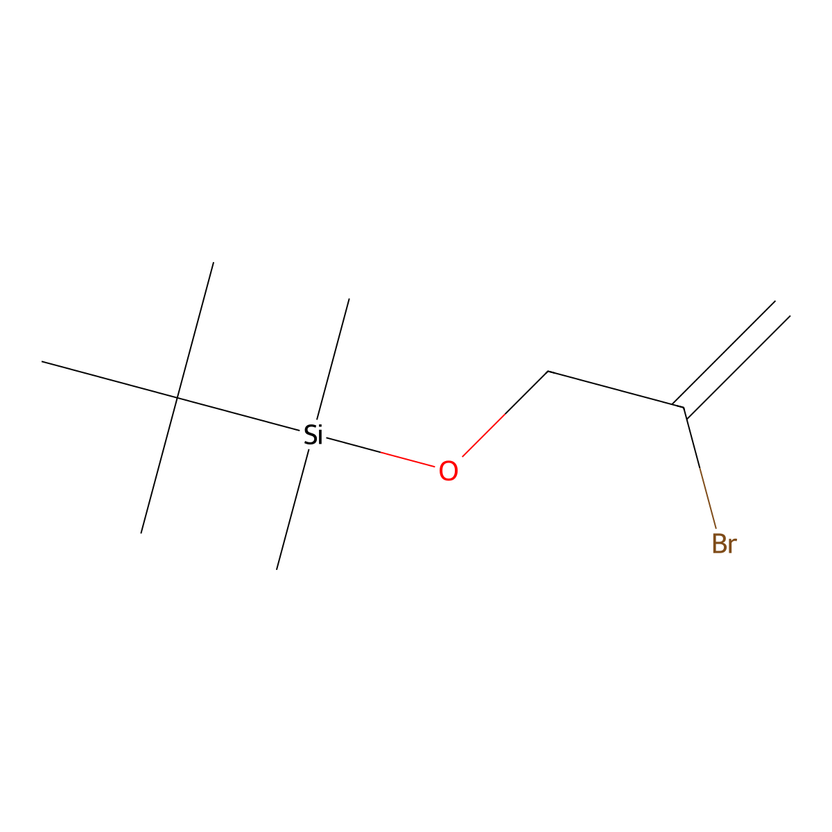 ((2-Bromoallyl)oxy)(tert-butyl)dimethylsilane molecular structure, CAS 293313-66-3