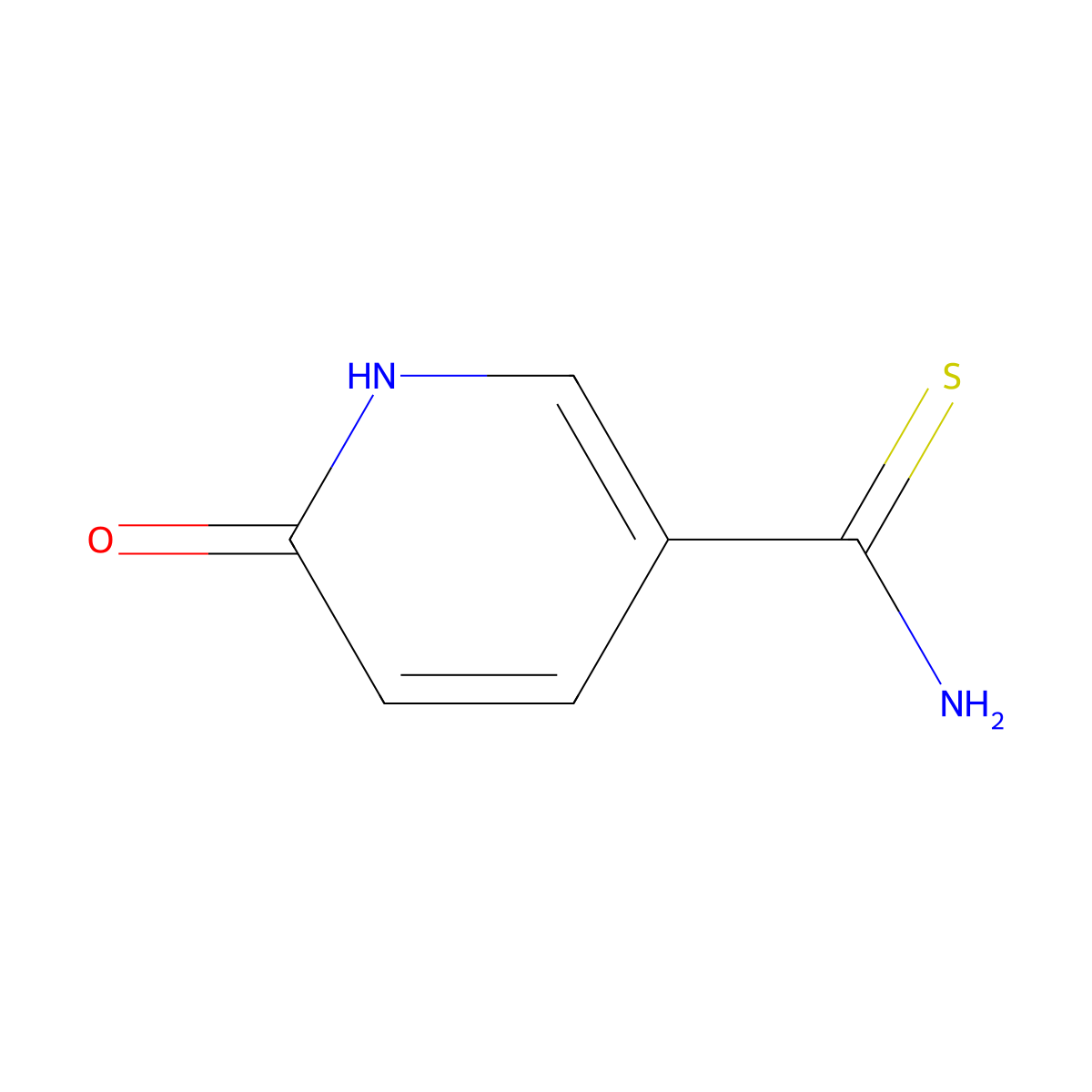 6-Hydroxypyridine-3-carbothioamide molecular structure, CAS 29332-51-2