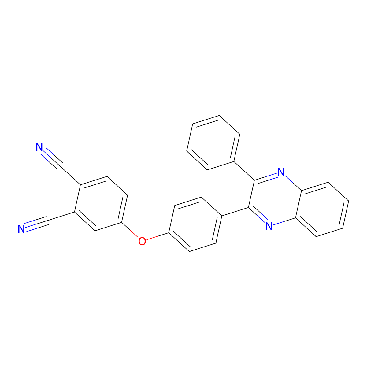 4-[4-(3-Phenylquinoxalin-2-yl)phenoxy]benzene-1,2-dicarbonitrile molecular structure, CAS 293323-72-5