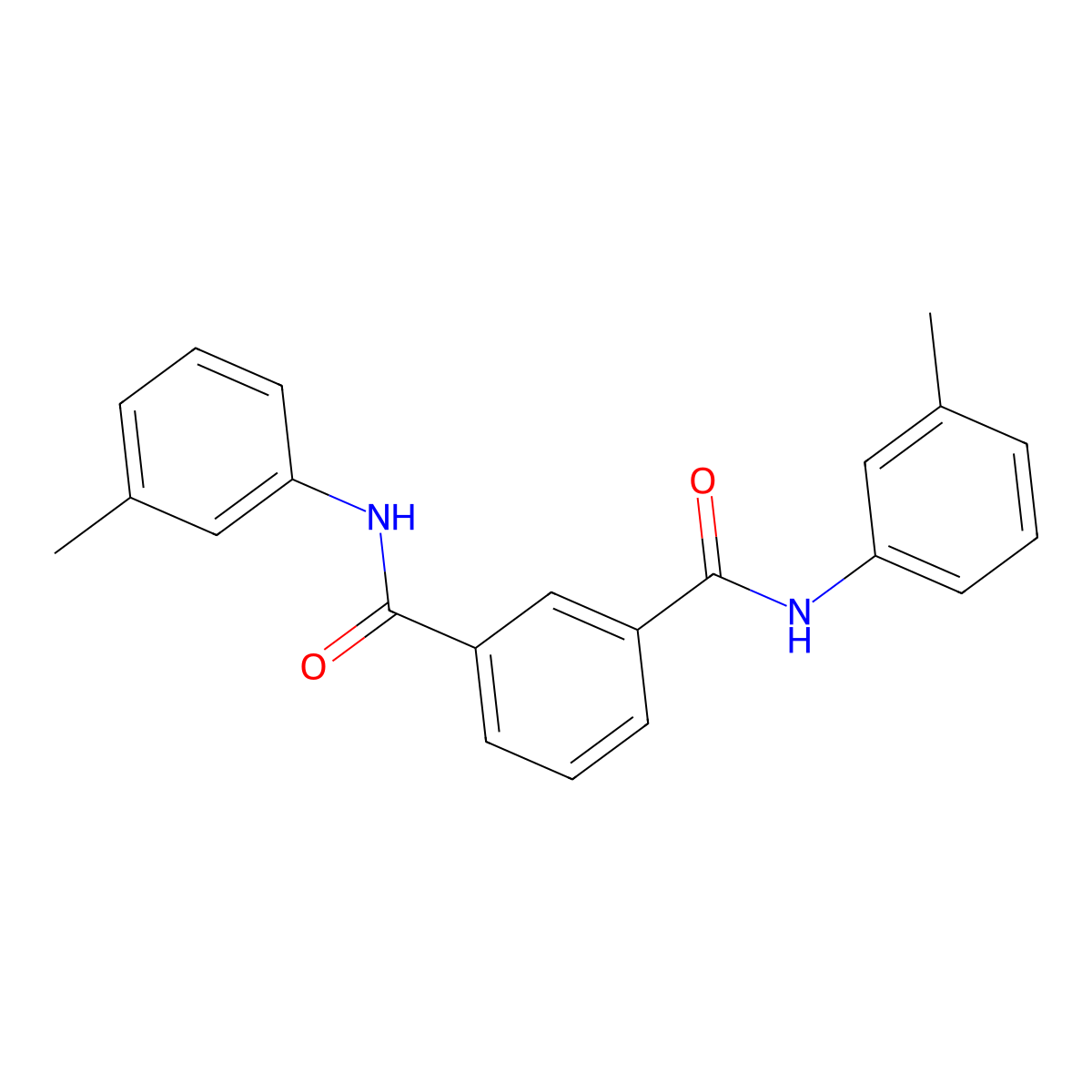 1-N,3-N-bis(3-methylphenyl)benzene-1,3-dicarboxamide molecular structure, CAS 293323-73-6