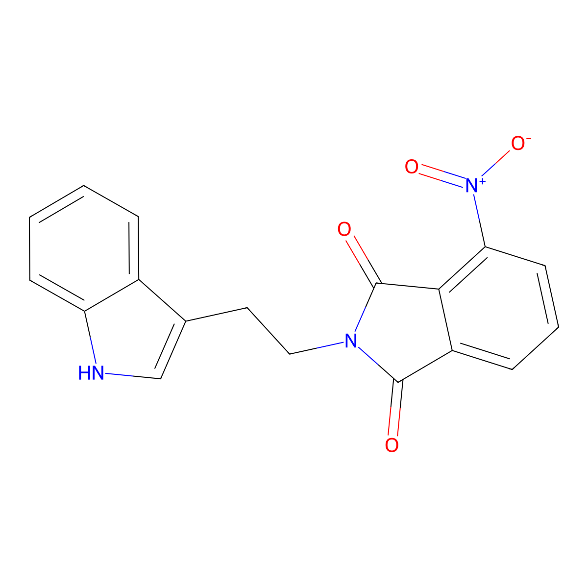 2-[2-(1H-indol-3-yl)ethyl]-4-nitroisoindole-1,3-dione molecular structure, CAS 293324-73-9