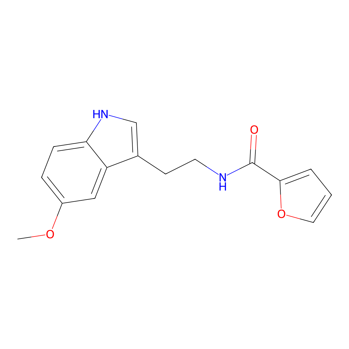 N-[2-(5-methoxy-1H-indol-3-yl)ethyl]furan-2-carboxamide molecular structure, CAS 293324-75-1