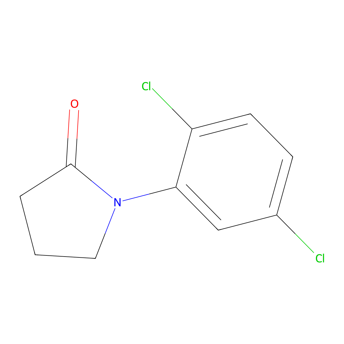 1-(2,5-Dichlorophenyl)pyrrolidin-2-one molecular structure, CAS 293325-19-6