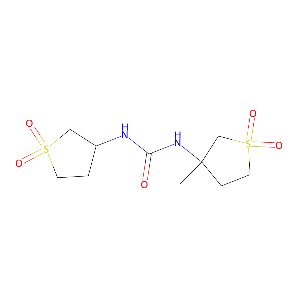 1-(1,1-Dioxidotetrahydrothiophen-3-yl)-3-(3-methyl-1,1-dioxidotetrahydrothiophen-3-yl)urea molecular structure, CAS 293325-85-6