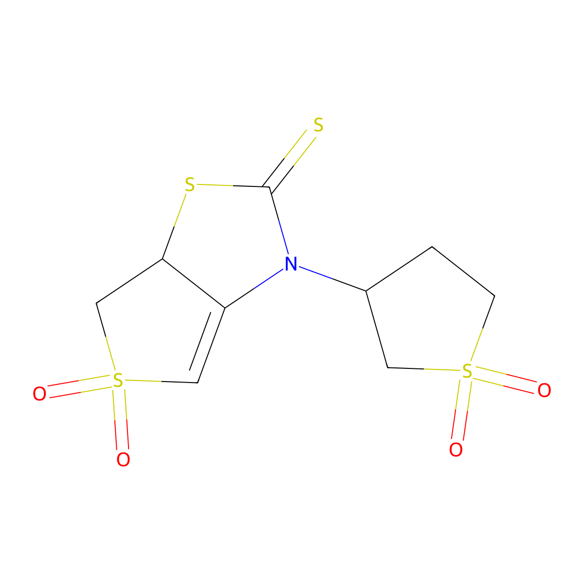 3-(1,1-dioxidotetrahydrothiophen-3-yl)-6,6a-dihydrothieno[3,4-d][1,3]thiazole-2(3H)-thione 5,5-dioxide molecular structure, CAS 293325-86-7