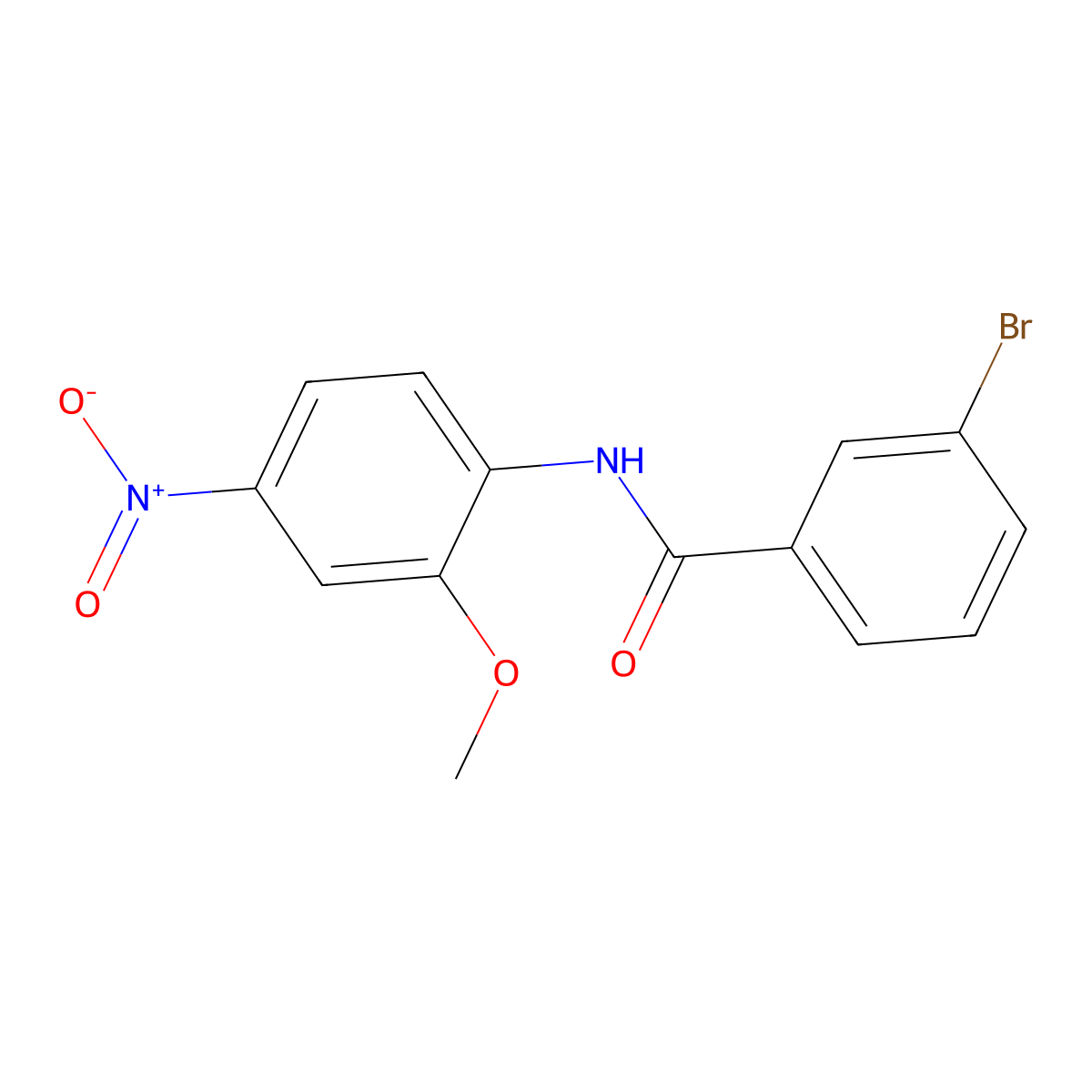 3-bromo-N-(2-methoxy-4-nitrophenyl)benzamide molecular structure, CAS 293326-75-7