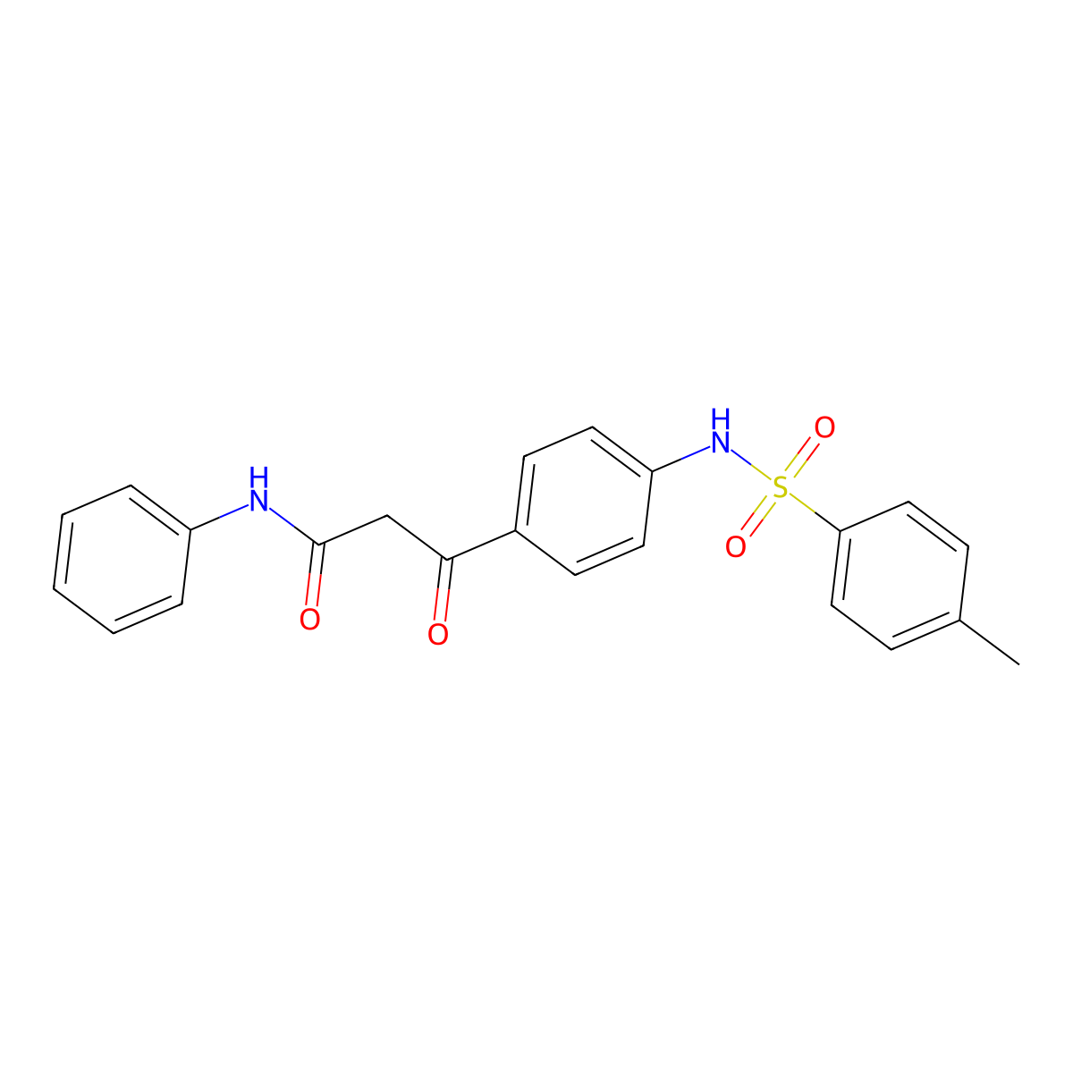 3-[4-[(4-methylphenyl)sulfonylamino]phenyl]-3-oxo-N-phenylpropanamide molecular structure, CAS 293327-09-0