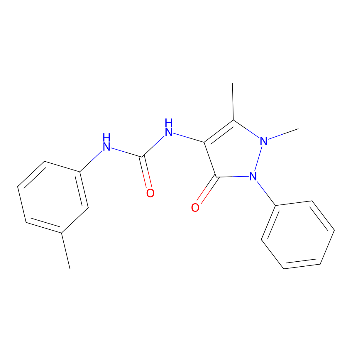1-(1,5-Dimethyl-3-oxo-2-phenylpyrazol-4-yl)-3-(3-methylphenyl)urea molecular structure, CAS 293329-74-5
