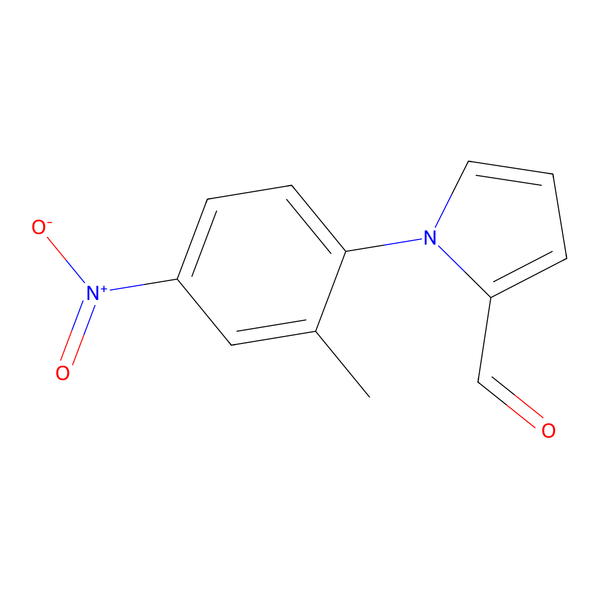 1-(2-methyl-4-nitrophenyl)-1H-pyrrole-2-carbaldehyde molecular structure, CAS 293329-88-1