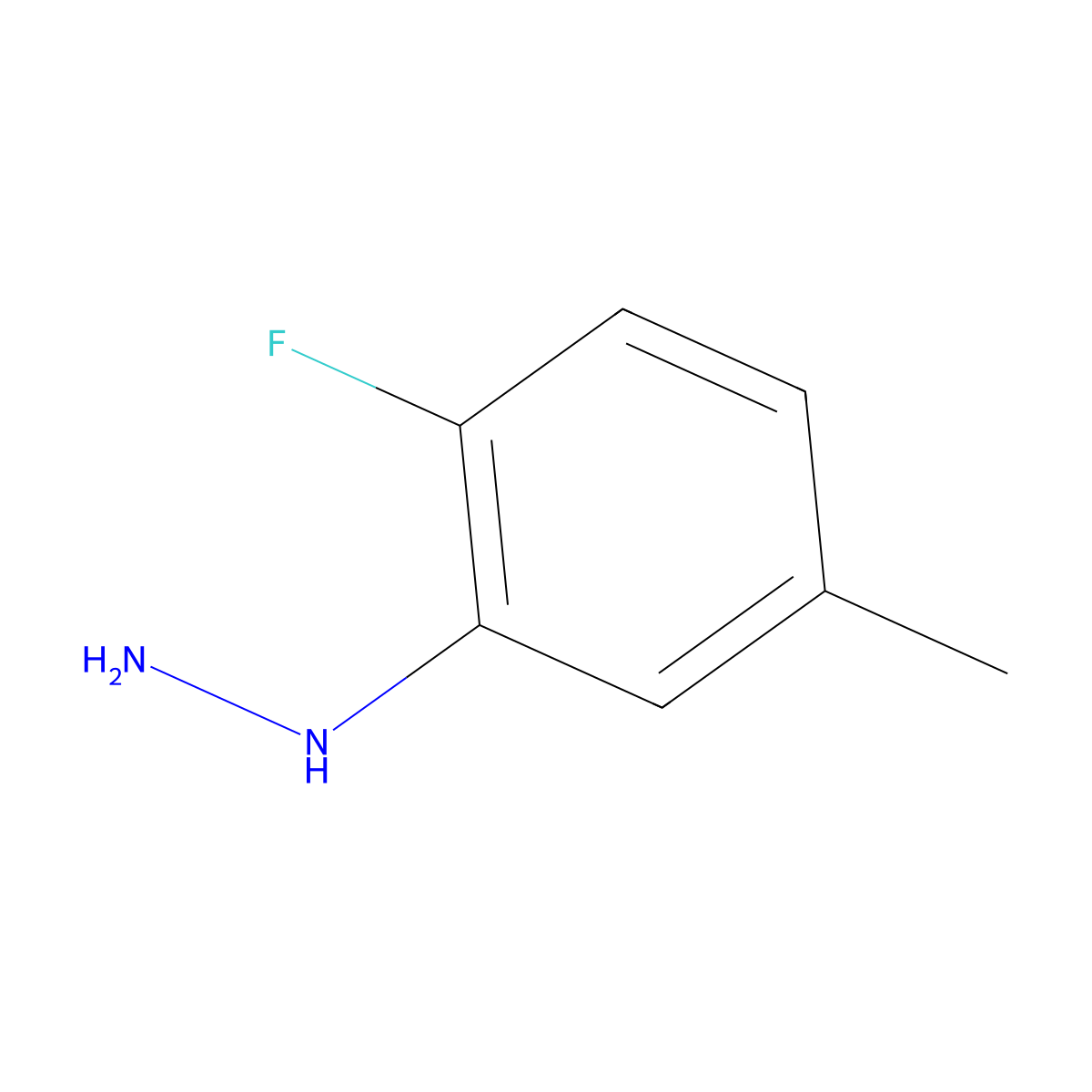 (2-Fluoro-5-methylphenyl)hydrazine molecular structure, CAS 293330-02-6