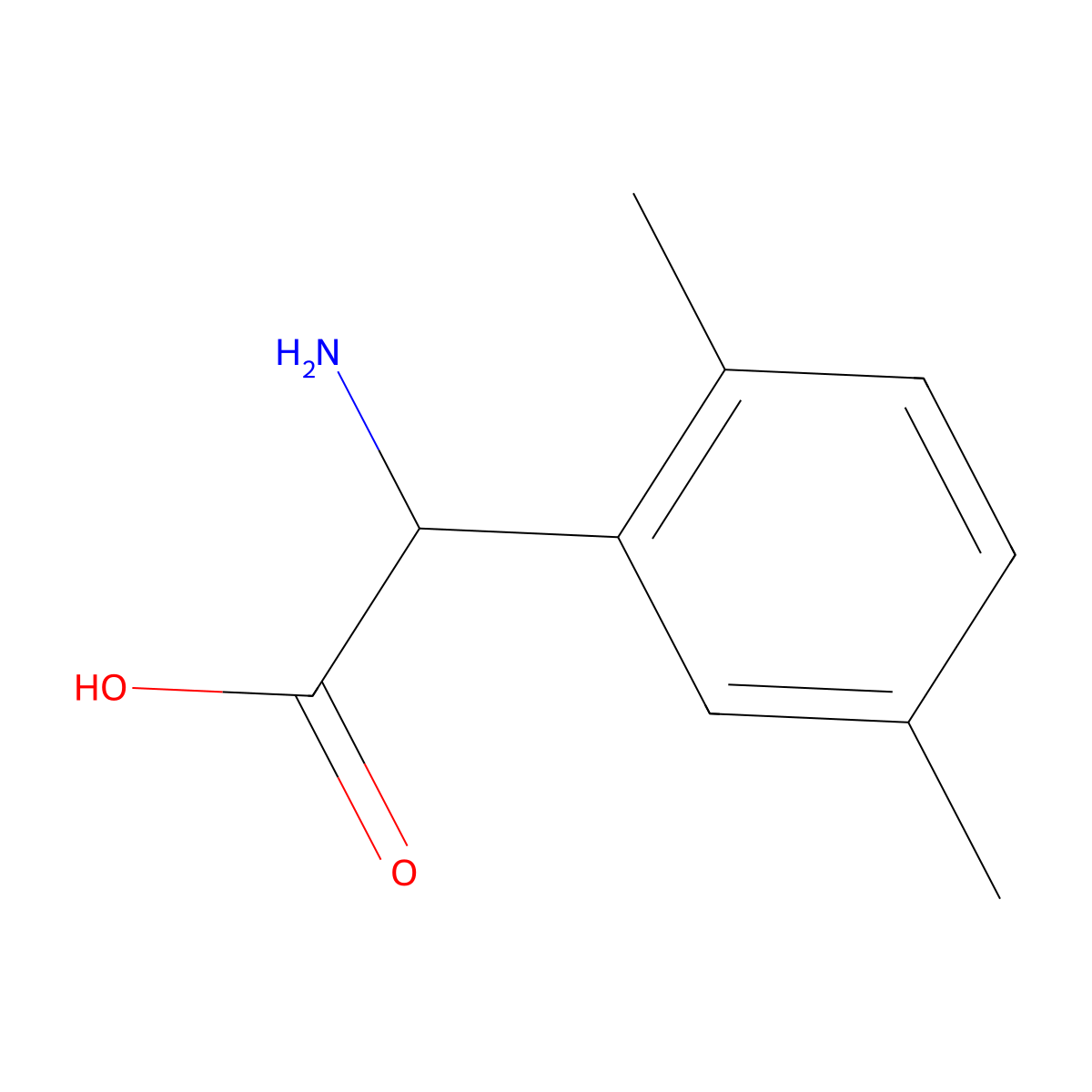 Amino(2,5-dimethylphenyl)acetic acid molecular structure, CAS 293330-04-8