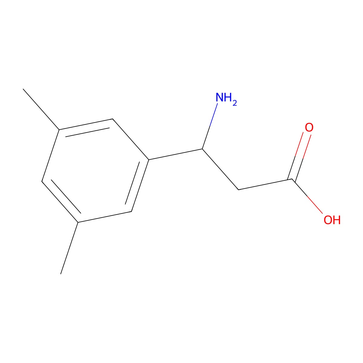 3-amino-3-(3,5-dimethylphenyl)propanoic Acid molecular structure, CAS 293330-11-7