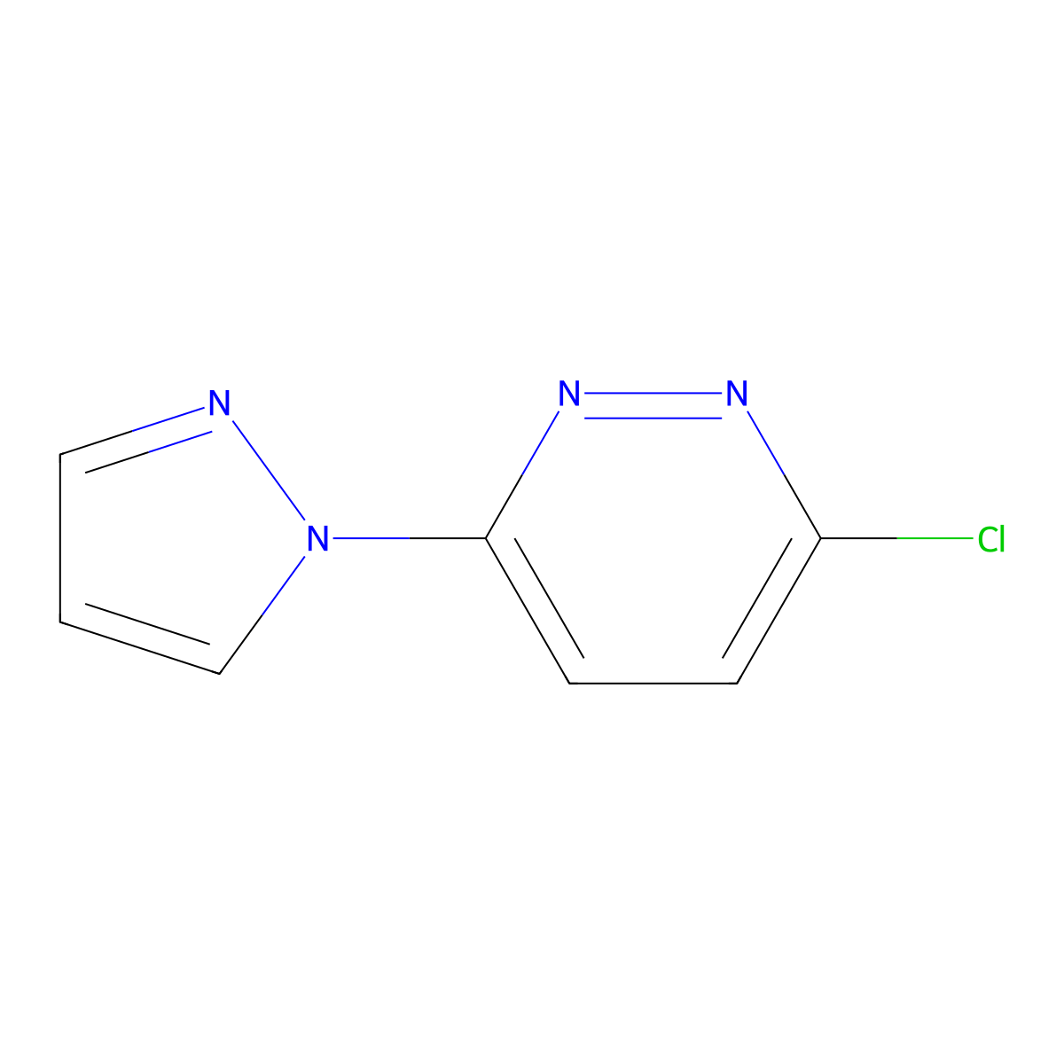3-chloro-6-(1H-pyrazol-1-yl)pyridazine molecular structure, CAS 29334-66-5