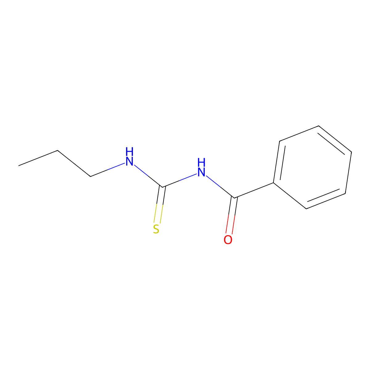 N-(n-propyl)-N'-benzoylthiourea molecular structure, CAS 29337-33-5