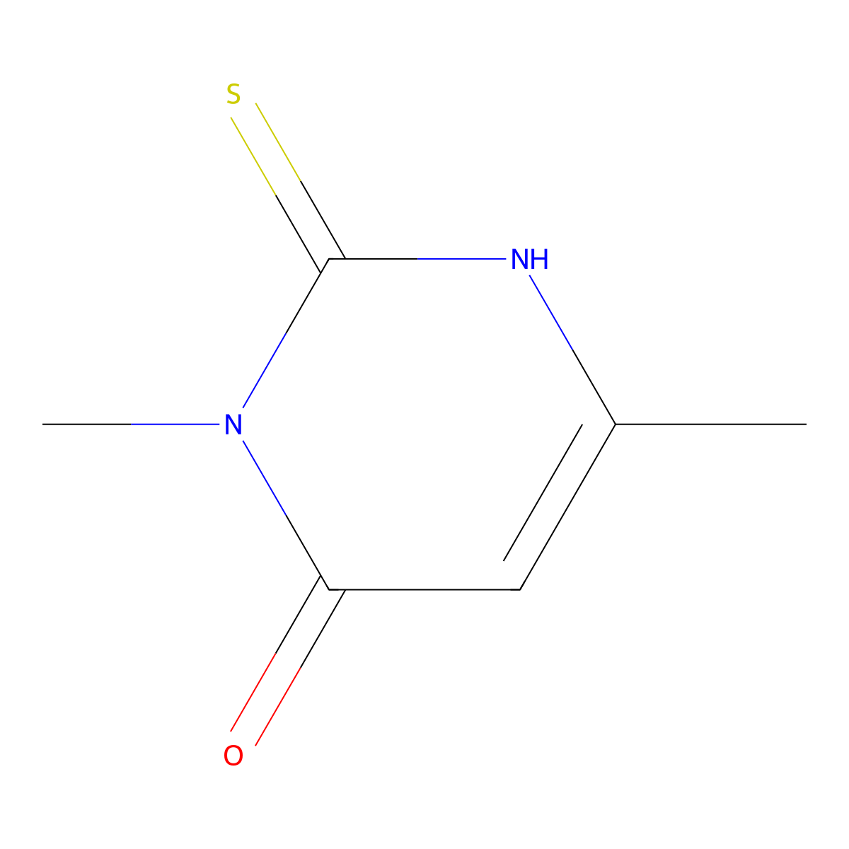 3,6-Dimethyl-2-sulfanylidene-2,3-dihydropyrimidin-4(1H)-one molecular structure, CAS 29337-40-4